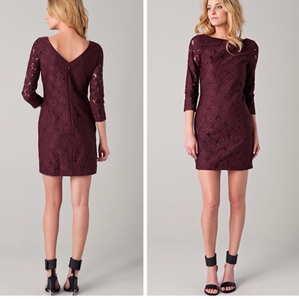 Diane Von Furstenberg Sarita Flower Lace Dress Size 12